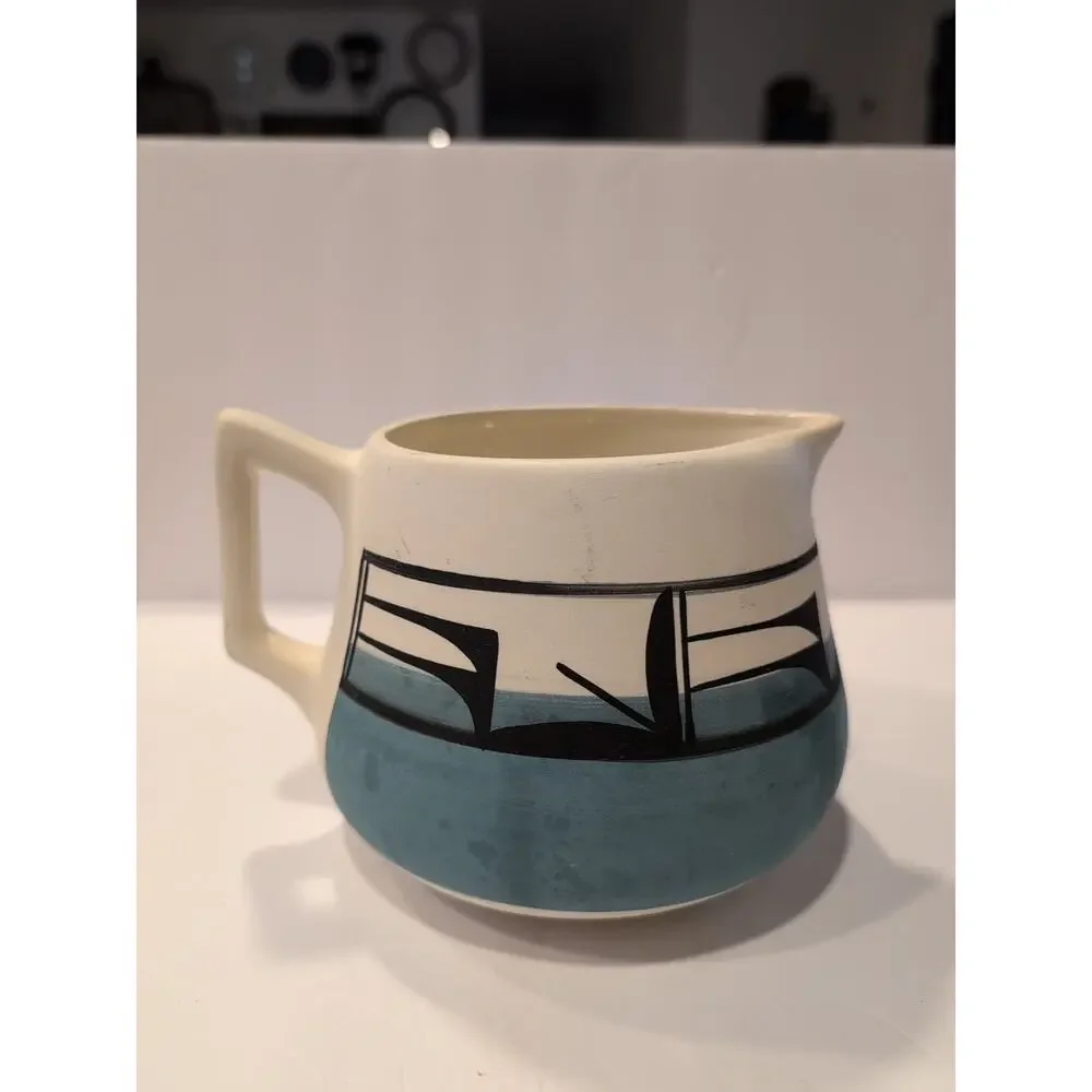 Vintage Ute Mountain Colorado‎ Native American Tribal Pottery Pitcher Signed